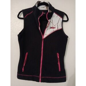 Rocky  Fleece Vest Women's Sz.M Black ‎ Camo Pink Zipper Pockets  Warm Cute